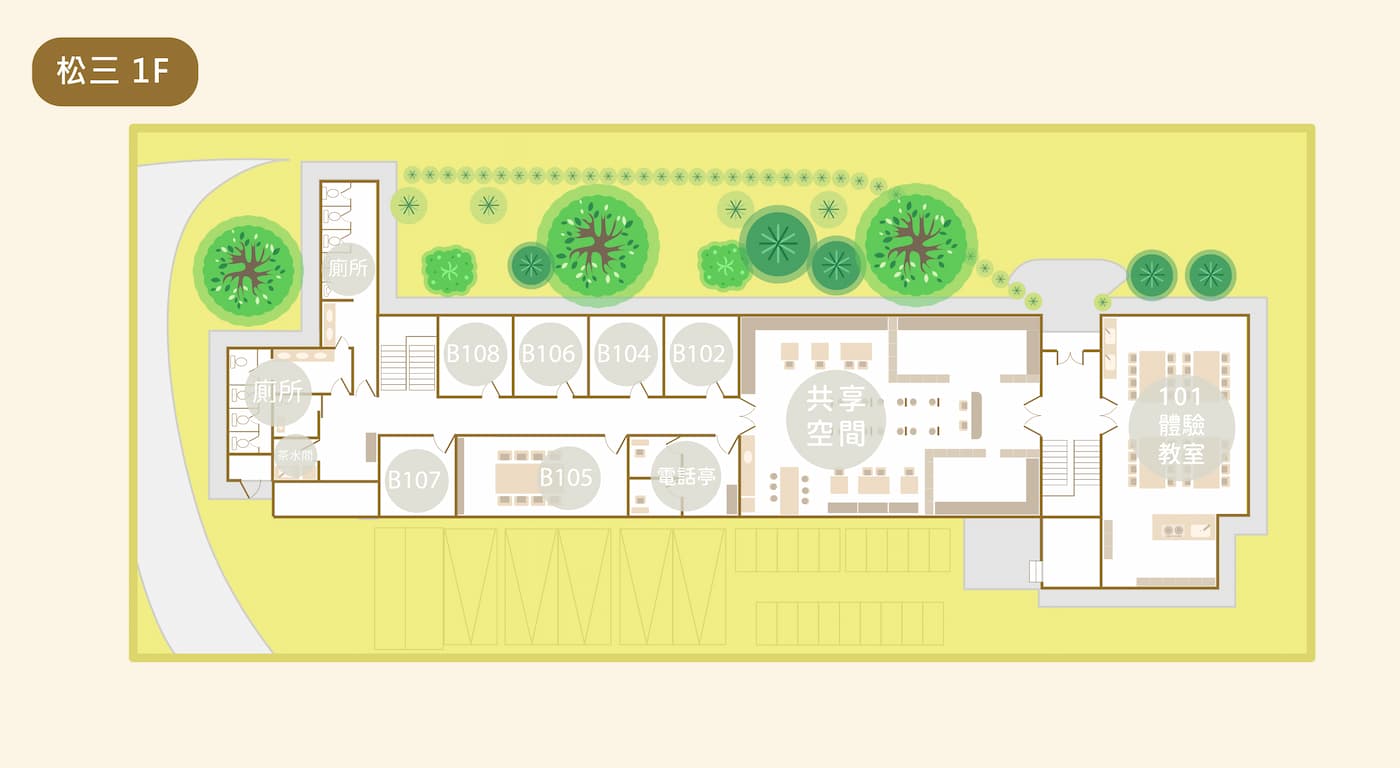 光華路 105 號 1F 平面地圖